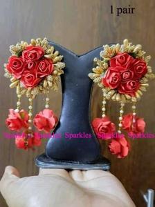 Artificial Flower Earrings For Girls and Women - 1 pair