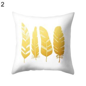 Nordic Palm Leaf Throw Pillow Case Sofa Bed Cushion Cover Home Office Car Decor