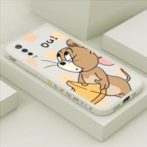 Hontinga for Vivo Y20 2021 Y20i Y20S Y12S Y20S G Y12A Case Side Design Cute Cartoon Mouse Back Cover Soft Square Edge Pattern Liquid Silicone Trend Phone Cases