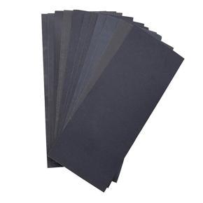 Promotion Abrasive Dry Wet Waterproof Sandpaper Sheets Assorted Grit of 400/ 600/ 800/ 1000/ 1200/ 1500 for Furniture, Hobbies and Home Improvement (12 Sheets)