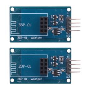 ARELENE 2X ESP8266 Serial Wi-Fi Wireless ESP-01 Adapter Module 3.3V 5V Compatible for Arduino