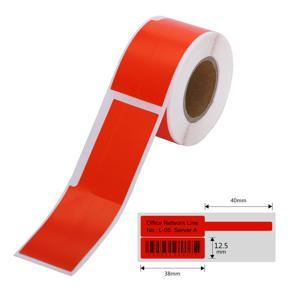 Aibecy Cable Label Self-Adhesive Thermal Printing Sticker Paper Waterproof Oil-Proof Tear Resistant Label Tape for Cables Wires Jewelry for DP23 Series Thermal Printer Label Maker Machine, 1 Roll 38x2