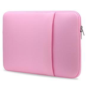 B2015 Laptop Sleeve Soft Zipper Pouch 14'' Laptop Bag Replacement for MacBook Air Pro Ultrabook Laptop Pink