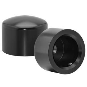 Black Front Axle Nut Cover Axle Caps Compatible-2 Pair Front Axle Nut Cover Bolt Kit-black