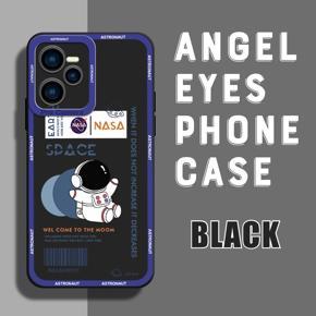 Hontinga for Realme C35/Narzo 50A Prime Back Cover Space Astronaut Case Camera Protection Soft Silicone TPU Phone Cases