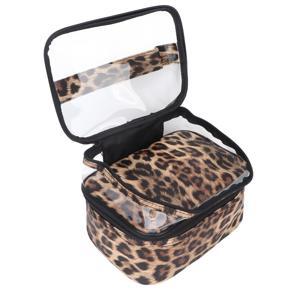 Makeup bag, pvc double layer cosmetic bag for cosmetic storage