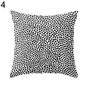 Modern Black and White Geometric Print Cushion Cover Sofa Decor Pillow Case