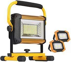 Ultra Bright Portable Outdoor Powerful Flood Light LED Moveable 100 Watt Rechargeable Waterproof Search And Work Yellow FloodLight With SOS W808