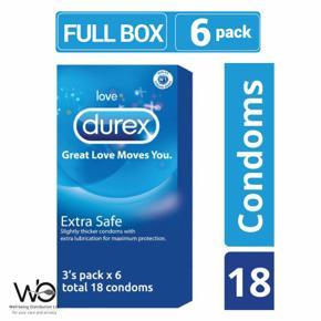 Durex Extra Safe Condom Full Box - 18pcs Condoms