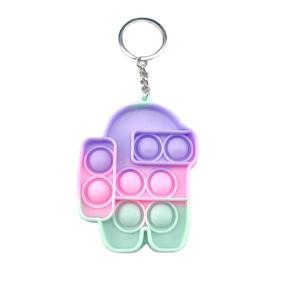 among us pop push keyring