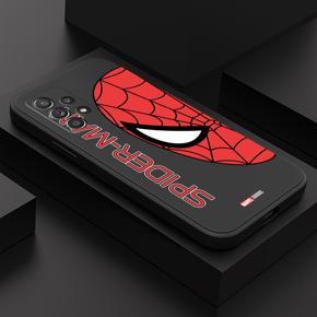 Hontinga for Samsung Galaxy A52 / A52 5G / A52S 5G Back Cover Cartoon Spiderman Design Soft Phone Case Square Edge Liquid Silicone Cases