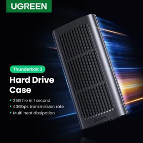 UGREEN SSD Case 40Gbps M.2 Hard Disk Case Thunderbolt 3 Speed For SAMSUNG WD Kingston HP NTEL PCIE NVME External Hard Drive M.2 SSD Case