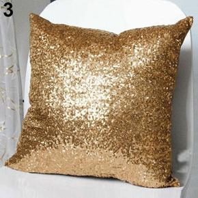 Solid Glitter Sequins Throw Pillow Case Lounge Cafe Decor Sofa Cushion Cover