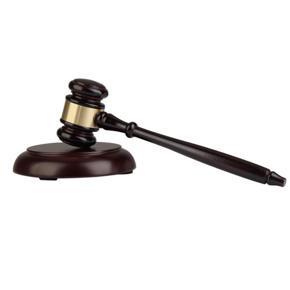 Wooden judge's gavel auction hammer with sound block for attorney judge auction handwork