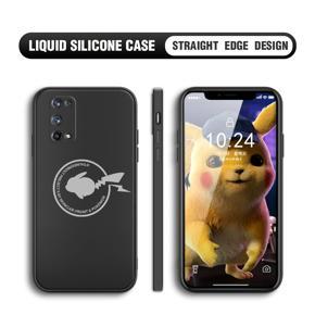 Hontinga for Realme X7 Pro 5G Case Cartoon Pikachu Pokemon Phone Case Liquid Silicone Casing Full Cover Camera Shockproof Protective Case