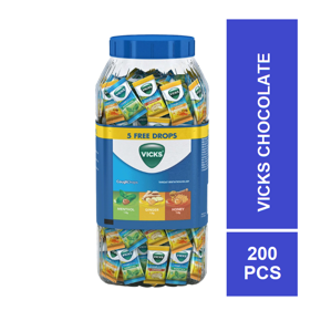 Vicks Cough Drops Chocolate Jar - 200Pcs Pack(India)