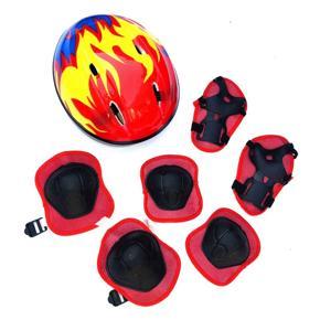 3-6 Years Kids Helmet Bicycle 7Pcs/Set Ultralight Children's Protective Gear Girls Cycling Riding Helmet ​Bicycle Cap