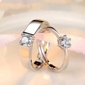 Zirconia Love Promise Couple Finger Ring