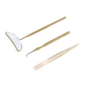 Lash Tweezers Set, Glass Mirror Eyelash Extension Tweezers Set for Beauty Salon