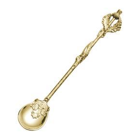 Stirring Spoon Creative Design Vintage Elegant Mini Royal Style Zinc Alloy Carved Fruit Dessert Spoons for Home