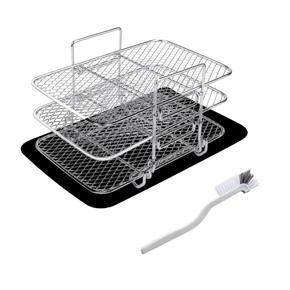 Air Fryer Rack for Ninja Dual, Multi-Layer Food Dehydrator Rack