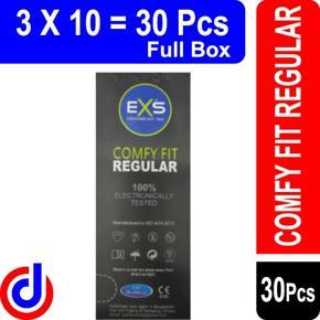E X S- COMFY FIT REGULAR CONDOM - FULL BOX 3 X 10 =30 PCS