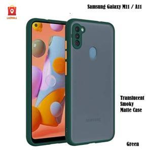 Samsung Galaxy M11 Translucent Smoky Matte Cover (Shockproof And Anti-Drop Protection) Frosted Case