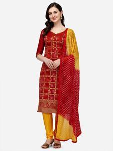 Three Piece- Gujrati Butic Semi Stitched With 100% Soft Cotton Dress And Best Quality Embroidery With Stone Work Salwar Kameez Girl And Women.