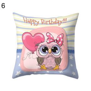 Owl Star Moon Throw Pillow Case Cushion Cover Sofa Bed Car Cafe Office Decor