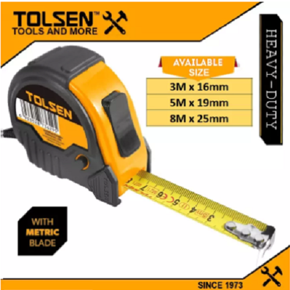 Tolsen Measuring Tape w/ Metric Blade Only (3M | 5M | 8M) PVC Cover 3 Stop Button 35006, 35007, 35008