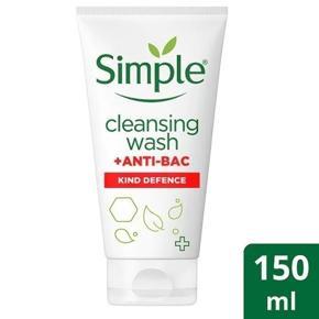 Simple Anti-Bac Cleansing Wash Kind Defence 150ml