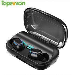 Wireless Bluetooth Earphone IPX7 Waterproof Smart Touch Earbuds Headset LED Display Headphone with 1800mAh Charging Box