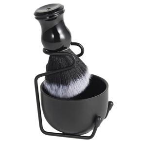 1Set 3Pcs Professional Black Shaving Brush Holder Support Men's Shaving Brush Beard Brush Shaving Tool
