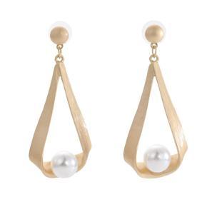 New Simple Pearl Earrings Female S925 Silver Needle Personality Temperament Korean Long Earrings
