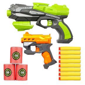 2 Pcs Competition Soft Nerf G.un Space G.un Bundle With 8 PCs Nerf Bullets 3 Eva Soft Target Set Toys For Kids