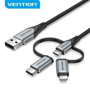 Vention MFi USB Cable for iP 12 11 Mini Fast Charging USB Type C Data Cable for Samsung Xmi Micro USB Mobile Phone Cable