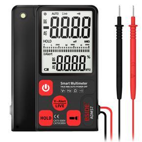 BSIDE ADMS7 Smart Multimeter True RMS Digital Multimeter Measuring A-C/DC Voltage Resistance Frequency with LCD Display DC/A-C Voltage Meter Resistance Tester