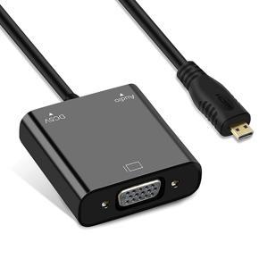 BRADOO HDMI-Compatible to VGA Adapter, Mini HDMI-Compatible to VGA Video Converter, Mini HDMI-Compatible to VGA Cable