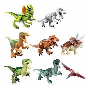 Jurassic world dinosaur building blocks children small particles assembled building blocks educational enlightenment toys