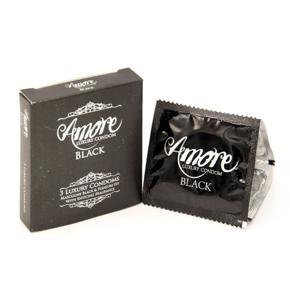 Amore Black Luxury Condom (3s X 1) 3 pieces (1 Pack)
