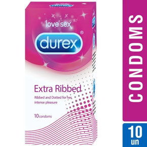 Durex Extra Ribbed Condoms - 10 Pieces