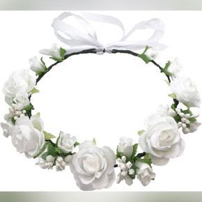 Artificial  Rose Flower Crown White Colour