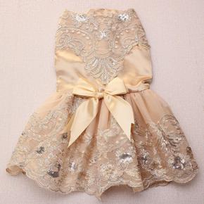 Pet Dog Wedding Tutu Dress Puppy Princess Lace Skirt Apparel Costume Clothes - L