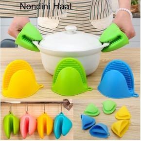 2 PC Grip Oven Pot Holder Silicone Glove