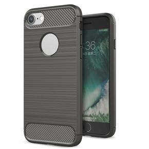 ASLING Carbon Fiber TPU Soft Back Cover Phone Case for iPhone 7 / 8