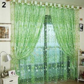 Window Sheer Valance Floral Curtain Bedroom Home Room Wedding Party Decor