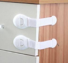 Pack of 3- Kids Baby Safety Locks Plastic Children Care Protection Locks For Drawer Cabinet Door Cupboard Window Refrigerator For Baby Safety and Security Protector.
