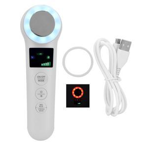 Himeng La Hot Cold Face Massager Handheld Facial Vibration Red Blue Light Therapy Beauty Machine