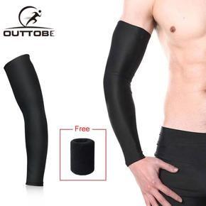 Outtobe Arm Sleeves Sport Compression Arm Sleeve Skin Protection Cooling Sleeves Unisex Sunscreen Sleeve for Baseball Cycling Running Playing