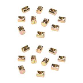 ARELENE 20 Pcs M8 Barrel Bolts Cross Dowel Slotted Furniture Nut for Beds Crib Chairs